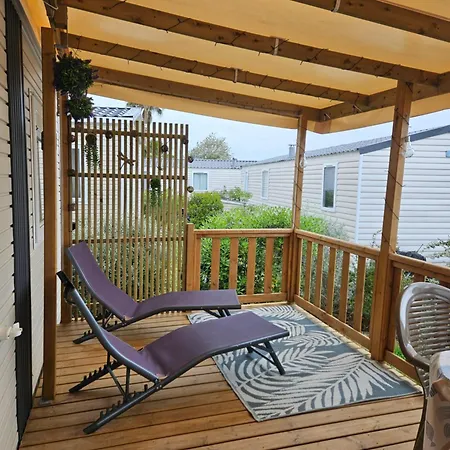 Mobilhome Avec Vue Sur Le Bassin D'arcachon 度假居 *